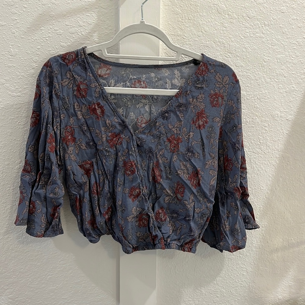 Blue Floral Top